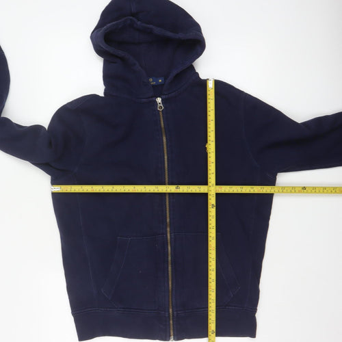 Polo Ralph Lauren Teens Blue M Full Zip Hoodie Logo Cotton Blend
