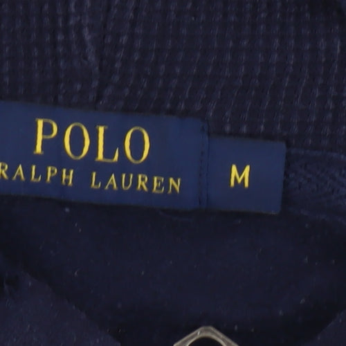 Polo Ralph Lauren Teens Blue M Full Zip Hoodie Logo Cotton Blend