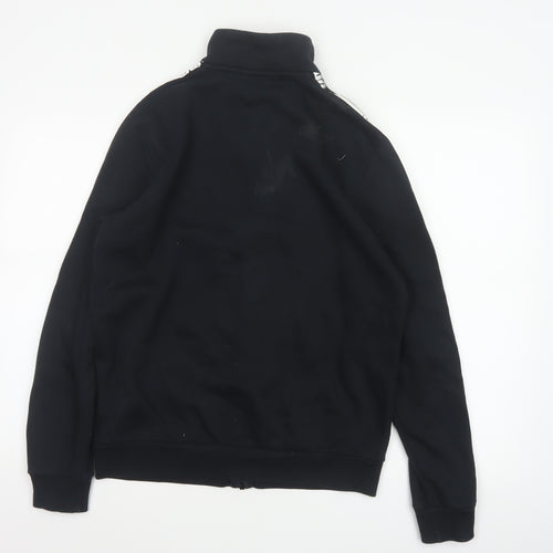 Puma Men’s Black S Full Zip Logo Track Jacket Stand-Up Collar