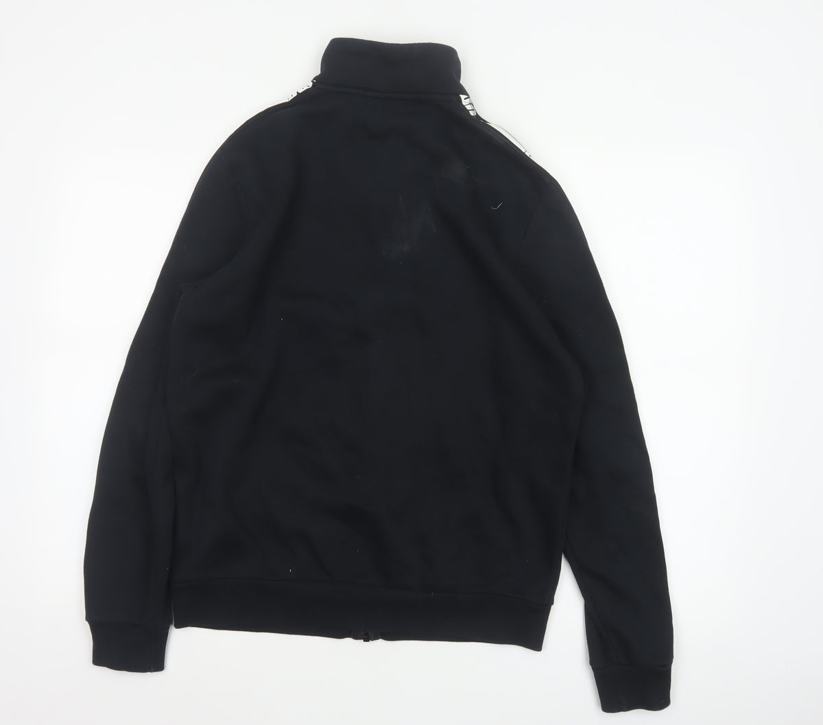 Puma Men’s Black S Full Zip Logo Track Jacket Stand-Up Collar