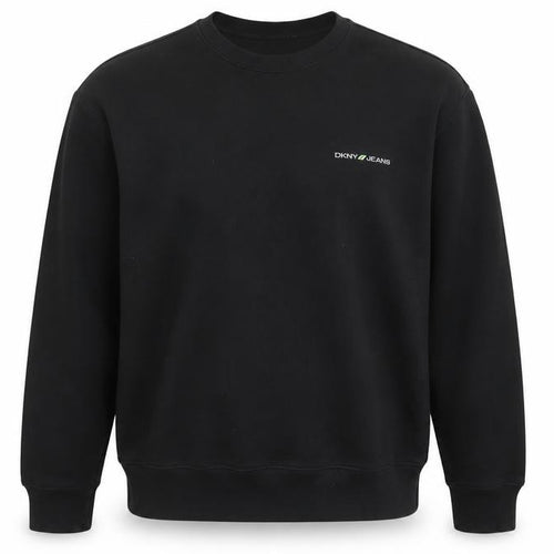 DKNY Jeans Men’s Black XL Crew Neck Logo Pullover Sweatshirt