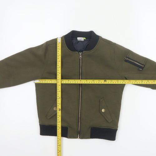 Fearne Boys Green Bomber Jacket 4-5 Years Lined Full Zip