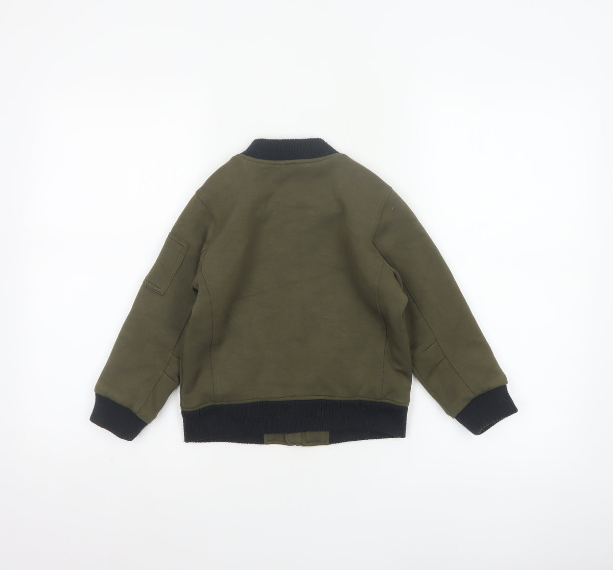 Fearne Boys Green Bomber Jacket 4-5 Years Lined Full Zip