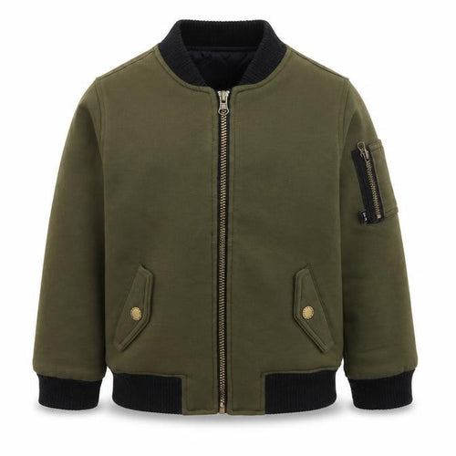 Fearne Boys Green Bomber Jacket 4-5 Years Lined Full Zip