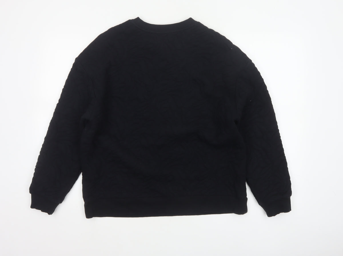 Brand and care label for Marks and Spencer Women’s Black, size UK 14, Thermal Pullover Sweatshirt