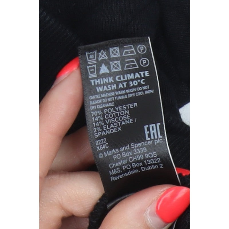 Additional view of Marks and Spencer Women’s Black, size UK 14, Thermal Pullover Sweatshirt