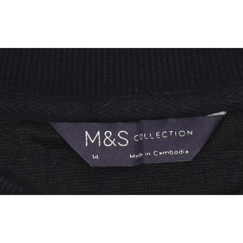 Additional view of Marks and Spencer Women’s Black, size UK 14, Thermal Pullover Sweatshirt