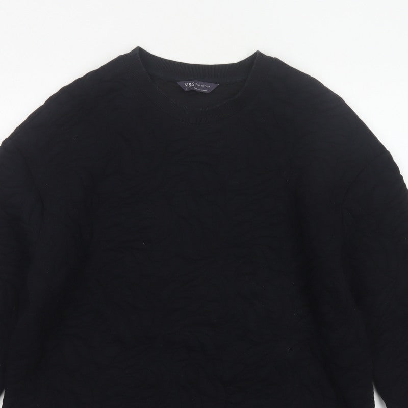 Additional view of Marks and Spencer Women’s Black, size UK 14, Thermal Pullover Sweatshirt