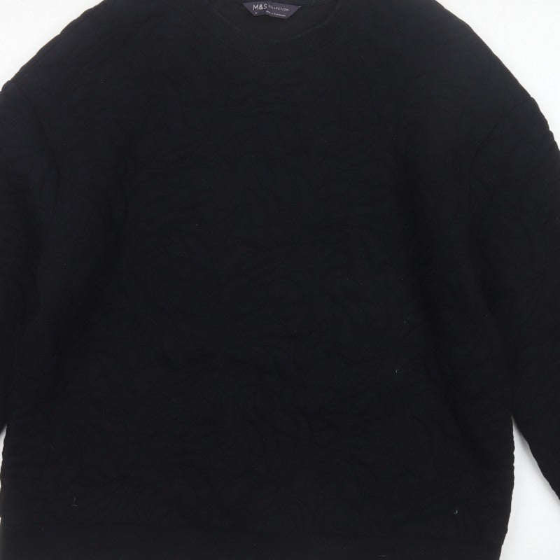 Additional view of Marks and Spencer Women’s Black, size UK 14, Thermal Pullover Sweatshirt