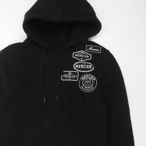 Mercier Men’s Black M Pullover Logo Graphic Hoodie Hooded