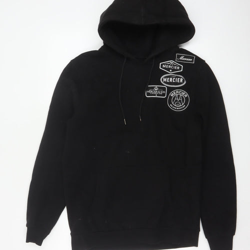 Mercier Men’s Black M Pullover Logo Graphic Hoodie Hooded