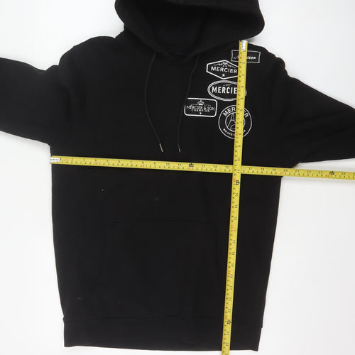 Mercier Men’s Black M Pullover Logo Graphic Hoodie Hooded