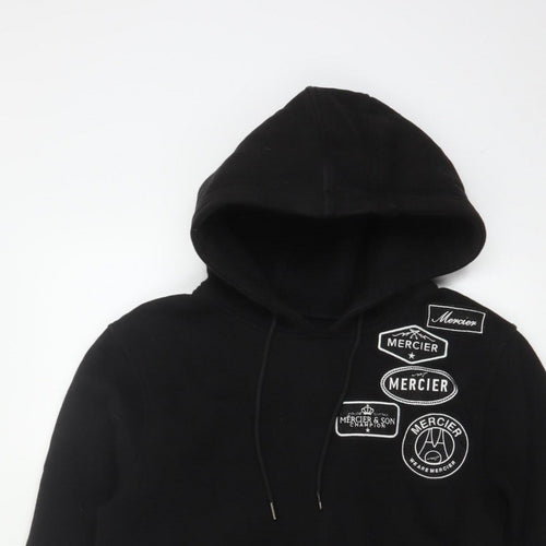 Mercier Men’s Black M Pullover Logo Graphic Hoodie Hooded