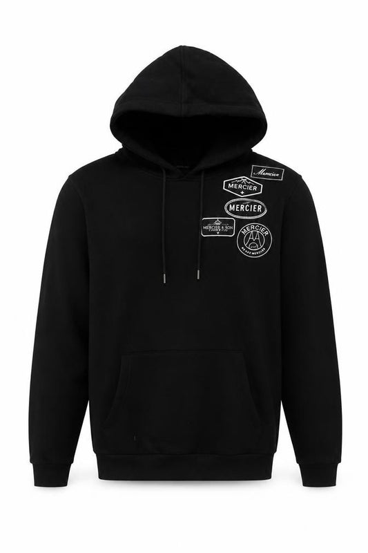 Mercier Men’s Black M Pullover Logo Graphic Hoodie Hooded
