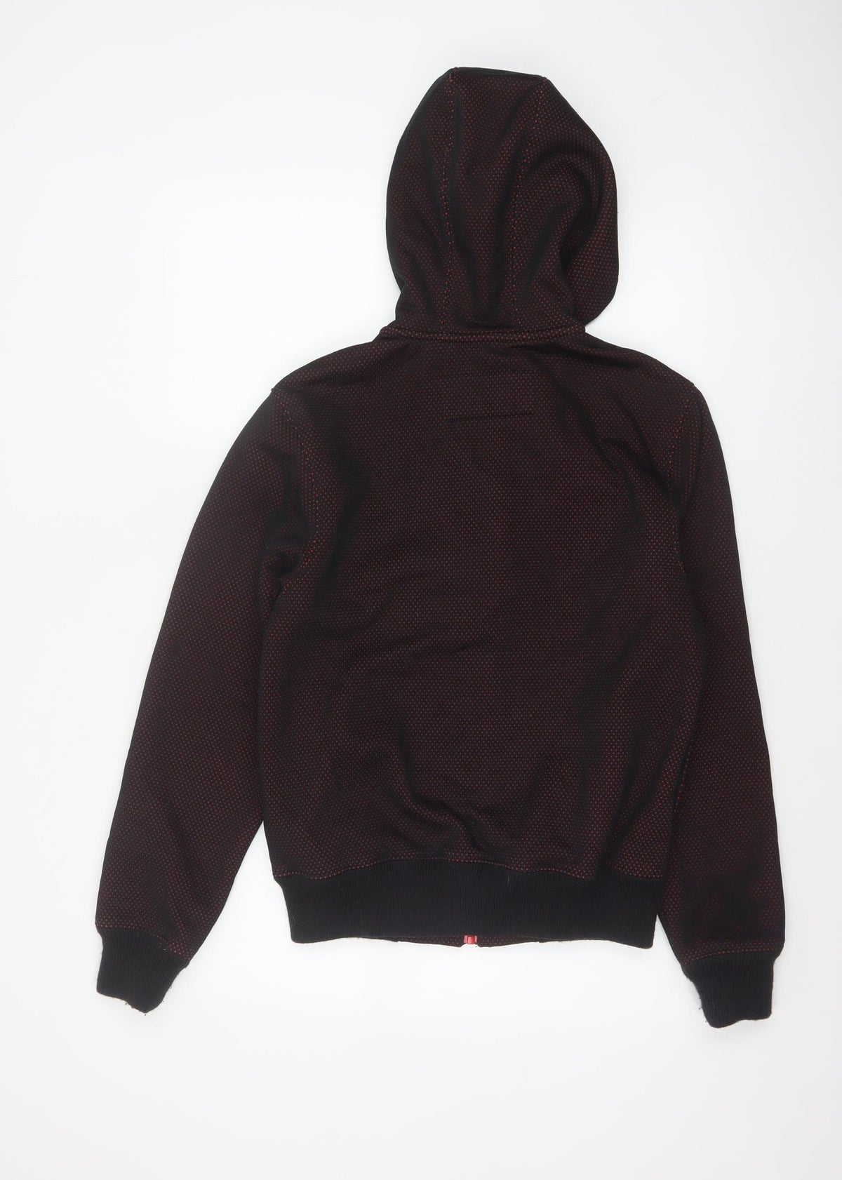 Avirex USA Men's Black Red S Full Zip Hooded Fleece Logo Hoodie