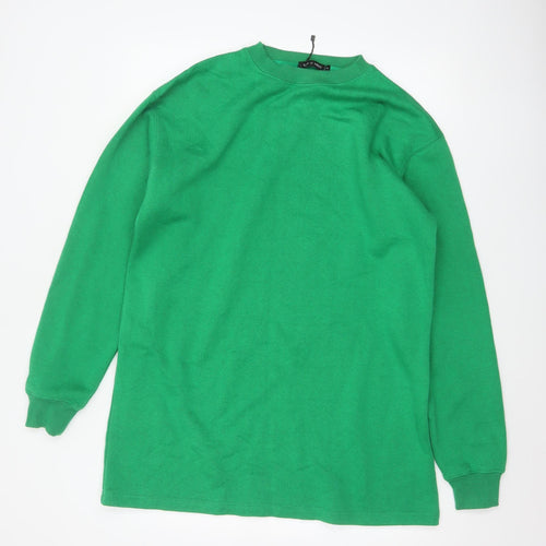 I Saw It First Women’s Green M Tunic Sweatshirt Crew Neck Long Sleeve