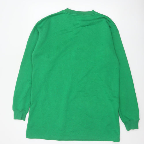 I Saw It First Women’s Green M Tunic Sweatshirt Crew Neck Long Sleeve