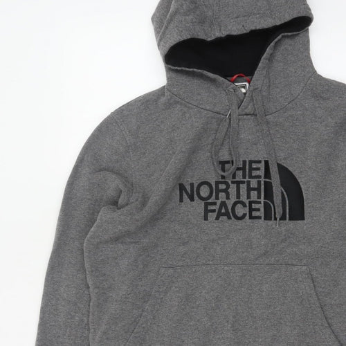 The North Face Men’s Grey M Pullover Logo Hoodie Fleece Hooded