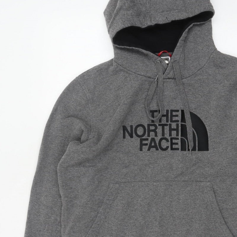 The North Face Men’s Grey M Pullover Logo Hoodie Fleece Hooded