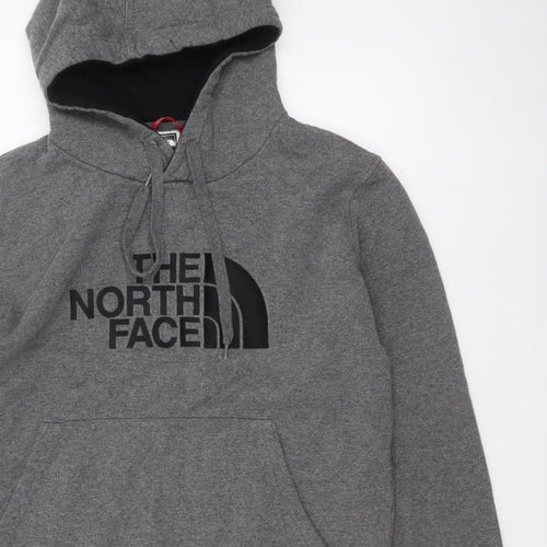 The North Face Men’s Grey M Pullover Logo Hoodie Fleece Hooded