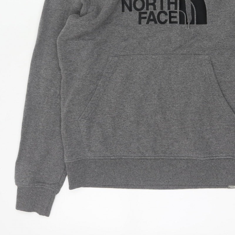 The North Face Men’s Grey M Pullover Logo Hoodie Fleece Hooded