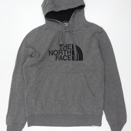 The North Face Men’s Grey M Pullover Logo Hoodie Fleece Hooded