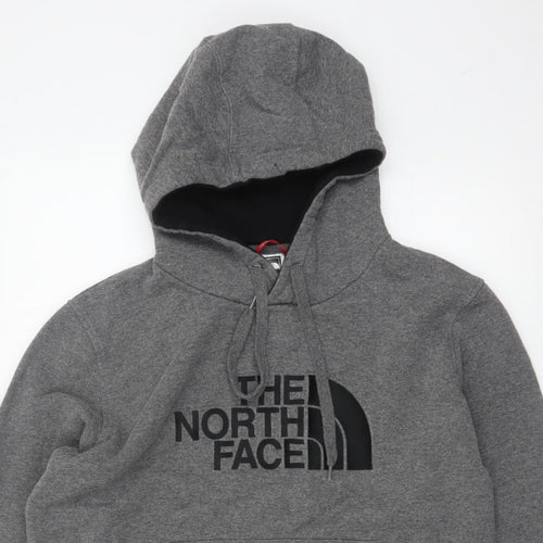 The North Face Men’s Grey M Pullover Logo Hoodie Fleece Hooded