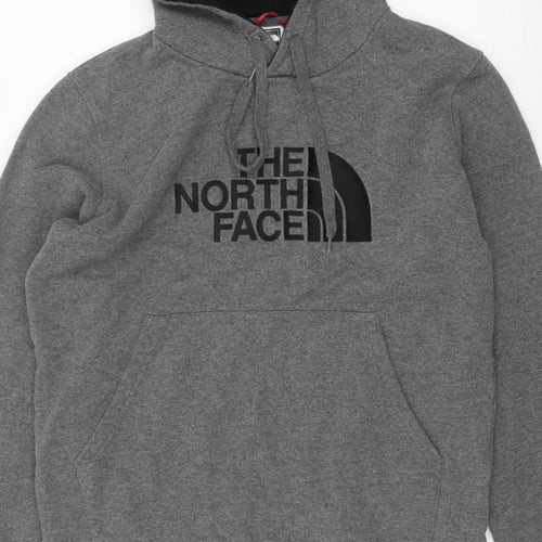The North Face Men’s Grey M Pullover Logo Hoodie Fleece Hooded