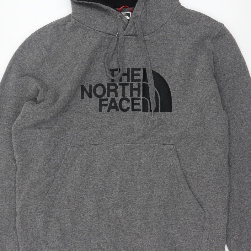 The North Face Men’s Grey M Pullover Logo Hoodie Fleece Hooded