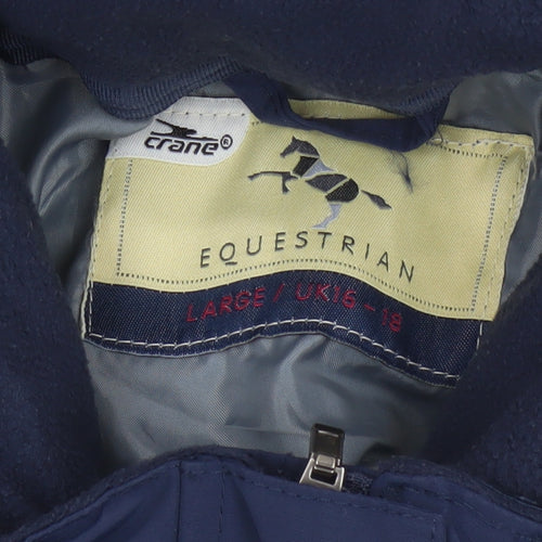 Crane Equestrian Women’s Navy Blue UK 16 Hooded Outdoor Jacket