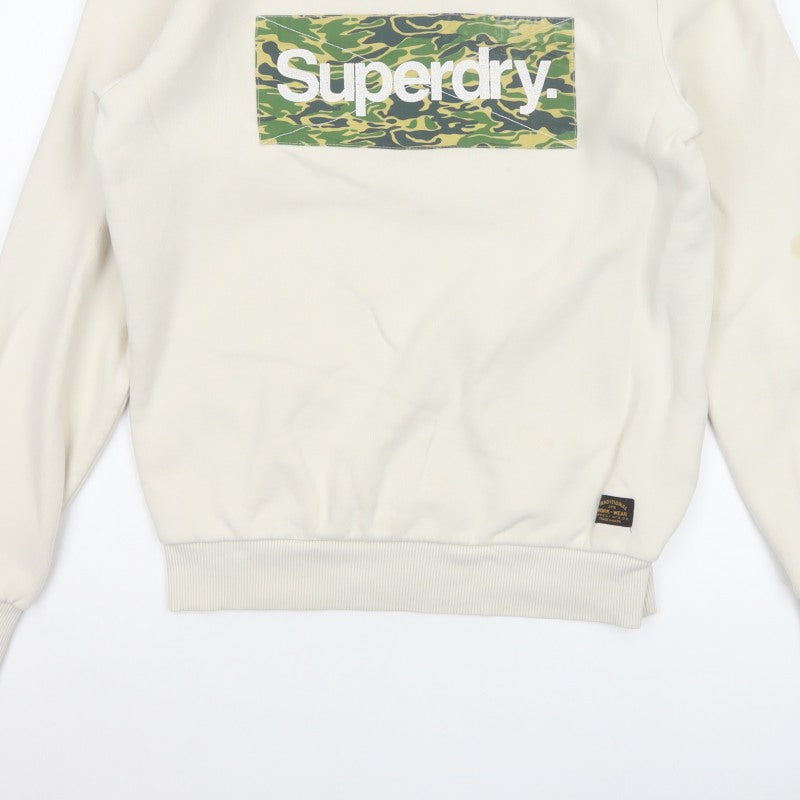 Superdry Men Ivory M Camo Logo Crew Neck Pullover Sweatshirt