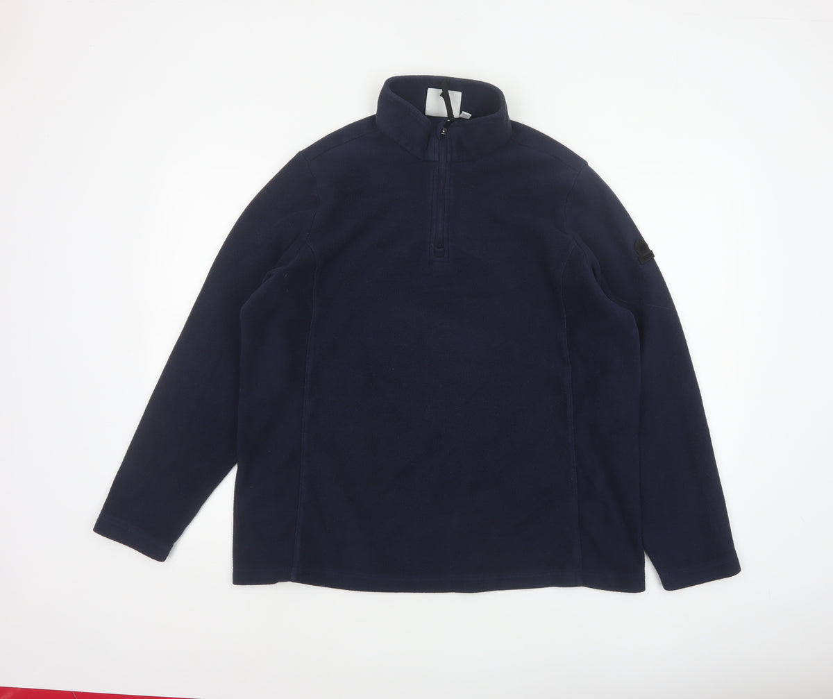 Back view of TOG24 Women’s Blue, size UK 16, 1/4 Zip Fleece Pullover Sweatshirt