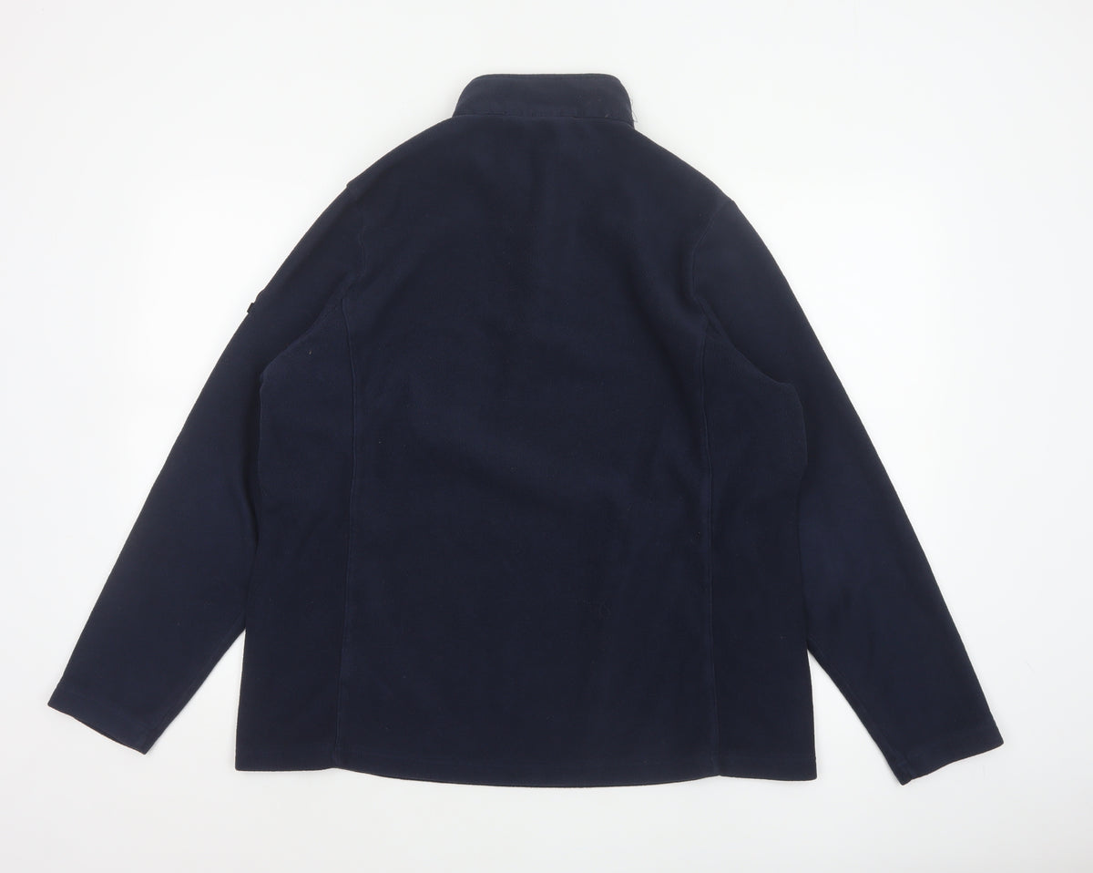 Brand and care label for TOG24 Women’s Blue, size UK 16, 1/4 Zip Fleece Pullover Sweatshirt