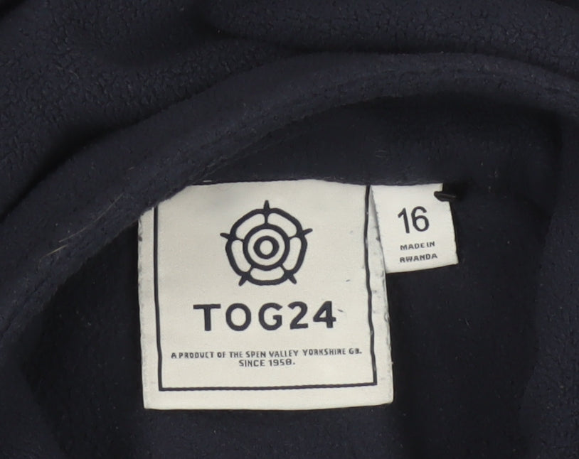 Additional view of TOG24 Women’s Blue, size UK 16, 1/4 Zip Fleece Pullover Sweatshirt