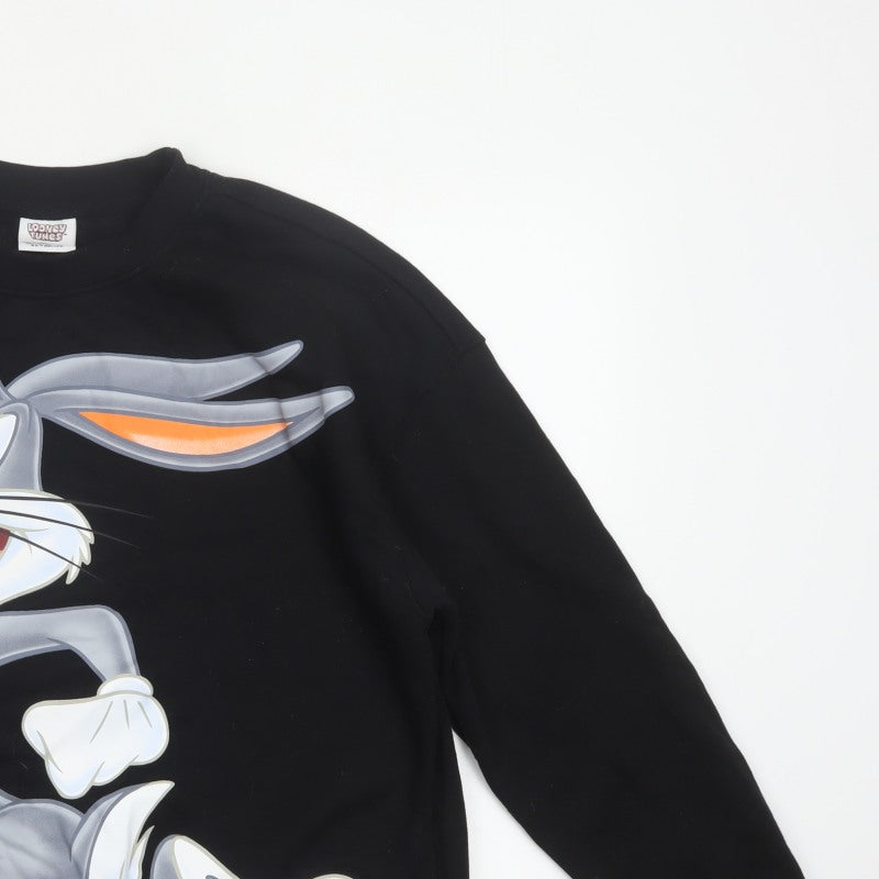 Additional view of Looney Tunes Women’s Black L 14/16 Bugs Bunny Graphic Pullover Sweatshirt