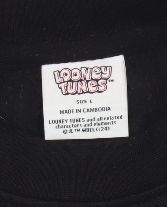 Additional view of Looney Tunes Women’s Black L 14/16 Bugs Bunny Graphic Pullover Sweatshirt