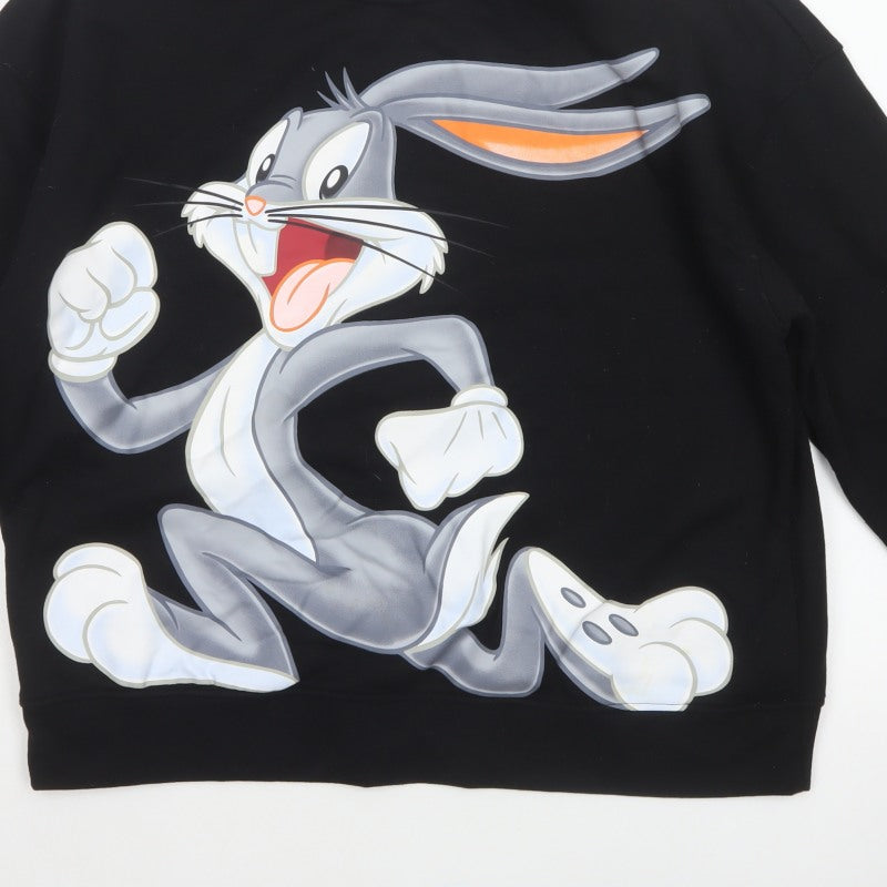 Additional view of Looney Tunes Women’s Black L 14/16 Bugs Bunny Graphic Pullover Sweatshirt