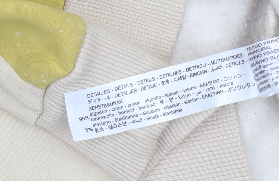 Bershka Men’s Yellow MTR Graphic Print Pullover Sweatshirt Size M