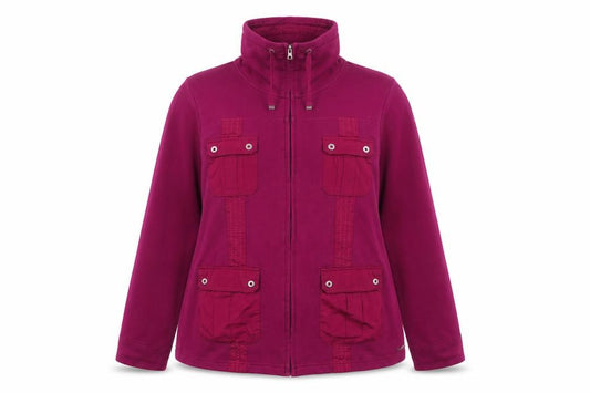 Cecil Women’s Purple UK 18 Cotton Blend Zip Military Jacket