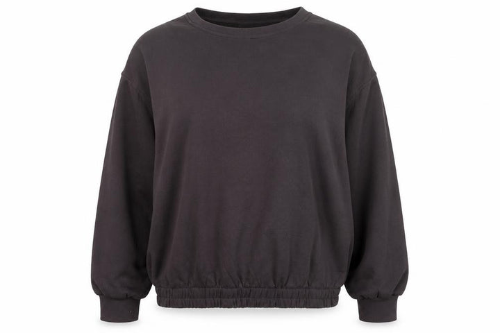 Nutmeg Women Brown Size 14 Balloon Sleeve Crew Neck Sweatshirt