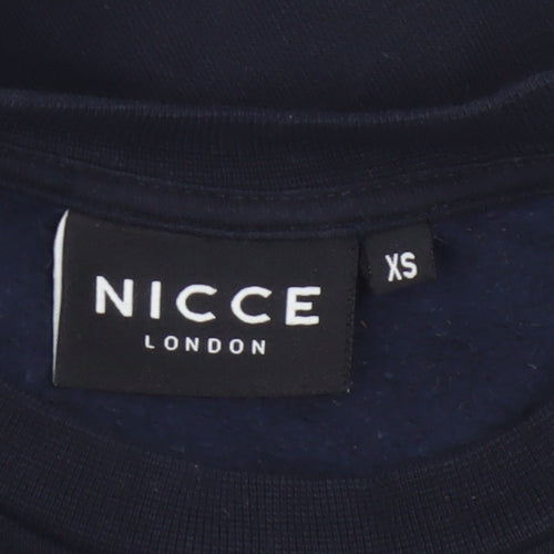 Nicce London Men’s Blue XS Pullover Graphic Logo Crew Neck Sweatshirt