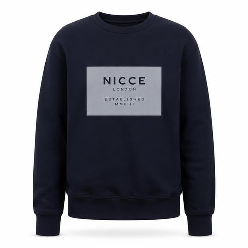 Nicce London Men’s Blue XS Pullover Graphic Logo Crew Neck Sweatshirt