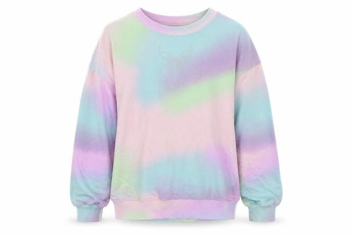 H&M Girls Multicoloured 9-10 Years Butterfly Rhinestone Sweatshirt