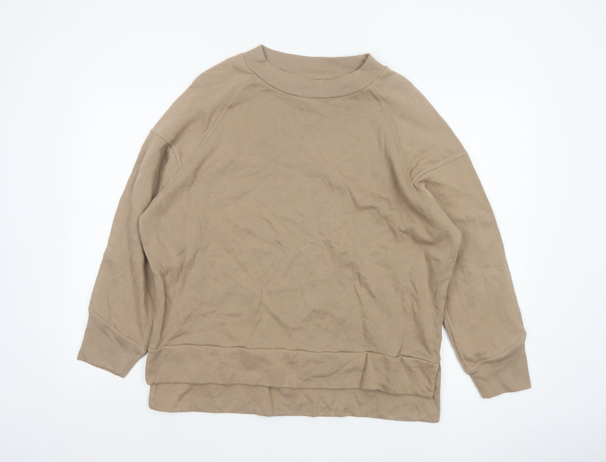 Back view of Kin Women’s Beige S Raglan Sleeve Pullover Sweatshirt