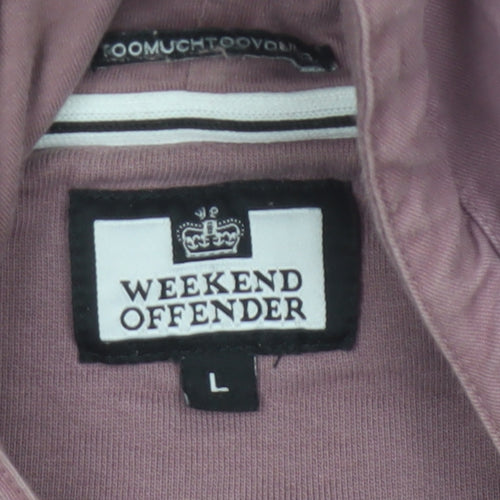 Weekend Offender Men’s Purple L Hooded 1/4 Zip Pullover Hoodie