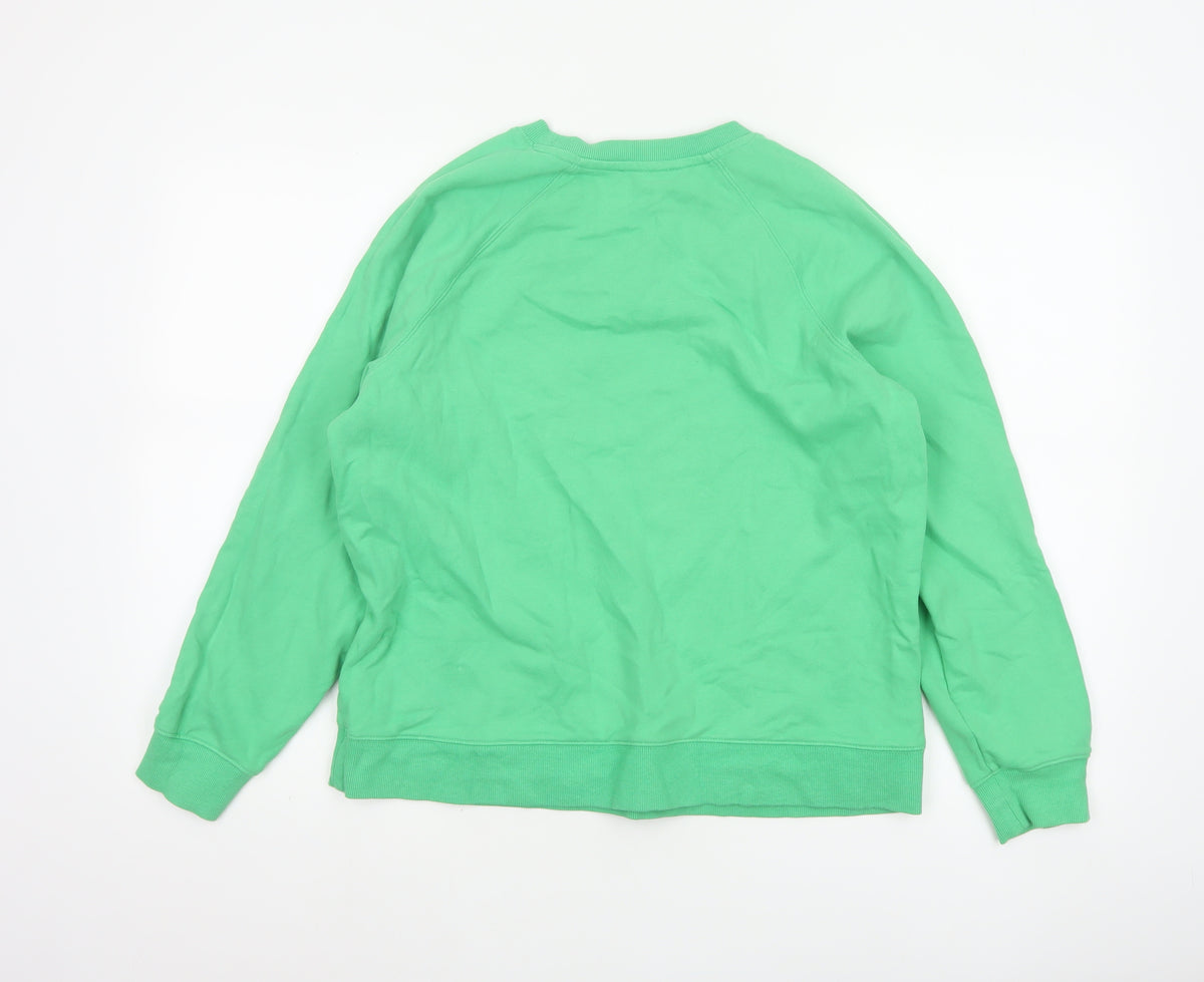 Brand and care label for Marks and Spencer Women Green M Manhattan Logo Crew Sweatshirt