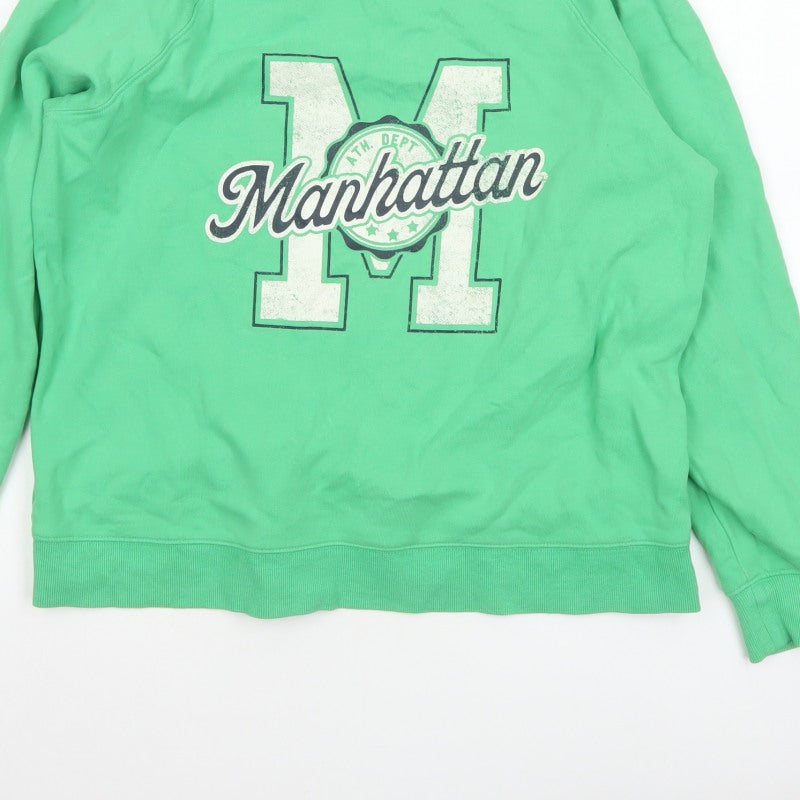 Additional view of Marks and Spencer Women Green M Manhattan Logo Crew Sweatshirt