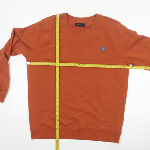 Clean Cut Copenhagen Men’s Orange XL Organic Cotton Crew Sweatshirt