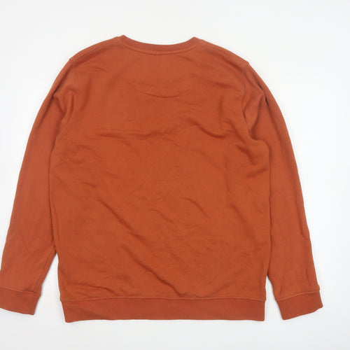 Clean Cut Copenhagen Men’s Orange XL Organic Cotton Crew Sweatshirt