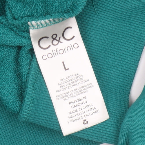 C&C California Women’s Green L Palm Beach Tennis Club Sweatshirt